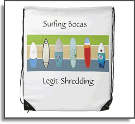 Back Pack Surfing Bocas  - Legit Shredding - Island Art by Yotigo 